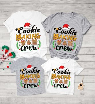 Discover Cookie Baking Crew Christmas Family Matching T Shirt