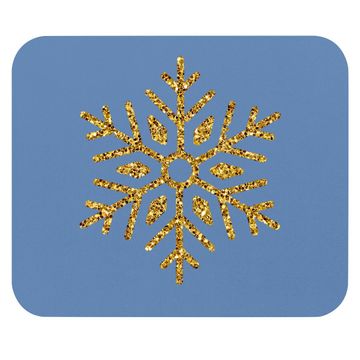 Discover Gold Snowflakes Mouse Pads