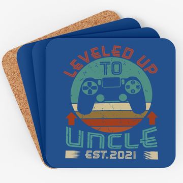 Discover Promoted To Uncle Est 2021 Leveled Up Funny Coaster