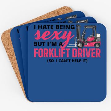 Discover Forklift Driver Apparel Forklift Operator Funny Gift Coaster