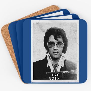 Discover Elvis Presley Mugshot Poster Coaster