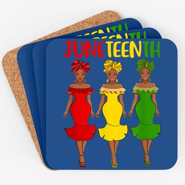 Discover Juneteenth Melanin Black Coaster