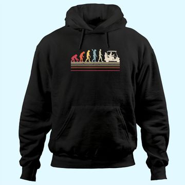 Discover Funny Golf Hoodie. Retro Style Evolution Of Man Hoodie