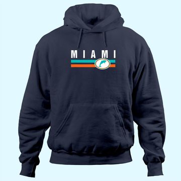 Discover Miami Men's Hoodie Retro Dolphin