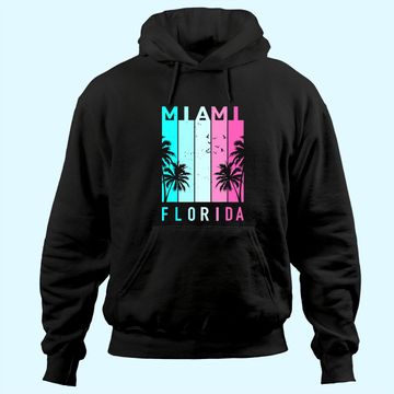 Discover Men's Hoodie Retro Miami Florida Beach