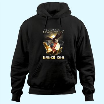 Discover Eagle USA Christian Patriot One Nation Under God Hoodie