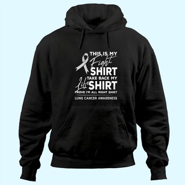 Discover This is My Fight Hoodie Lung Cancer Awareness Support Ribbon Hoodie