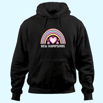Discover New Hampshire Rainbow Hearts Hoodie
