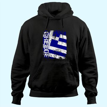 Discover GREECE Flag Vintage Distressed GREECE Hoodie
