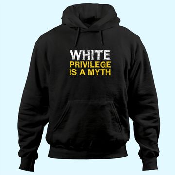 Discover Vintage Distressed Libertarian White Privilege Is A Myth Hoodie