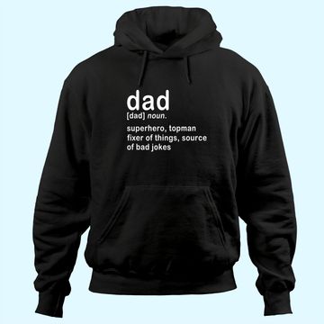 Discover Dad Definition Super Hero Dictionary Fathers Day Hoodie