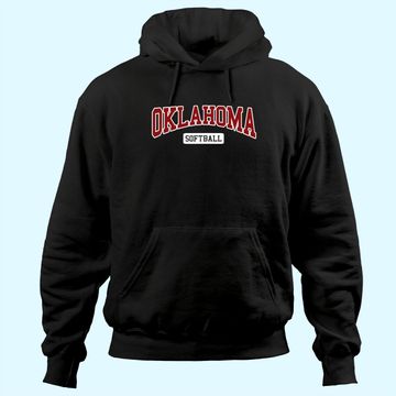 Discover Oklahoma Softball Classic Retro Style Softball Player Hoodie