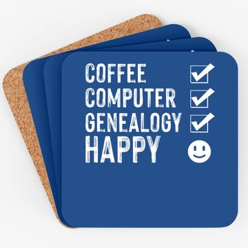 Discover Coffee Computer Genealogy Genealogist Ancestry Lineage Gift Coaster