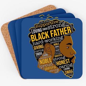Discover Black Father King Afro African Man Coaster