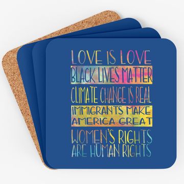Discover Love Is Love Black Lives Matter Equality Feminist Coaster