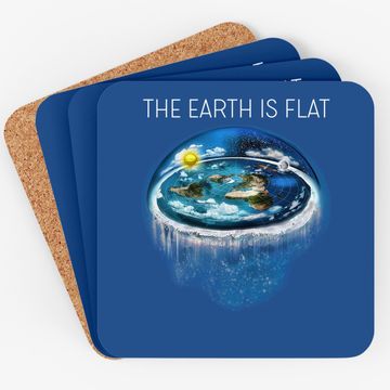 Discover Flat Earth Coaster,earth Is Flat,firmament, Sheol, Nasa Conspiracy, New World Fe1 Black
