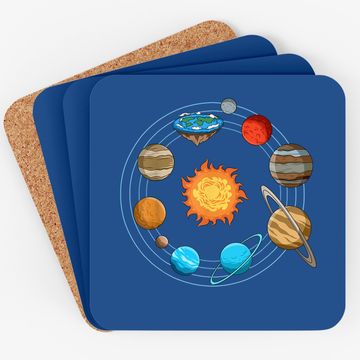 Discover Flat Earth Joke Flat Earthers Solar System Coaster