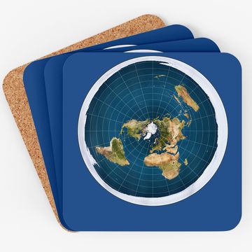 Discover Map Of The Flat Earth Coaster