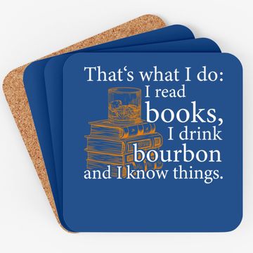 Discover That's What I Do, Book Lover And Bourbon Drinker Gift Coaster