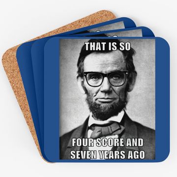 Discover Funny Hipster Abraham Lincoln Coaster