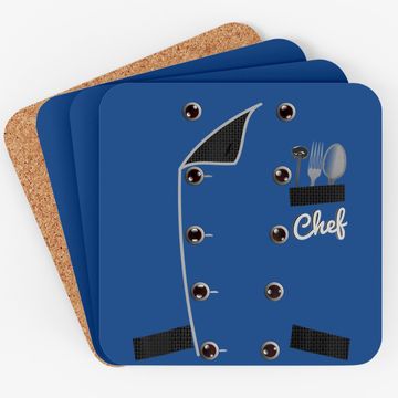 Discover Chef Tuniform Jacket Faux Funny Cook Coaster For Cooking