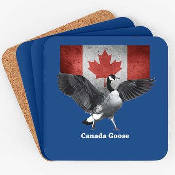 Discover Proud Canadian Flag Canada Goose Coaster