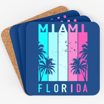 Discover Coaster Retro Miami Florida Beach
