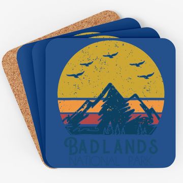 Discover Retro Vintage Badlands National Park South Dakota Gift Coaster