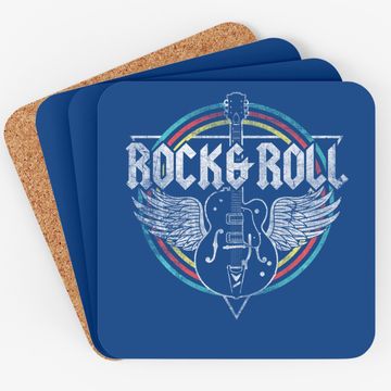 Discover Rock & Roll Guitar Wings Music Coaster