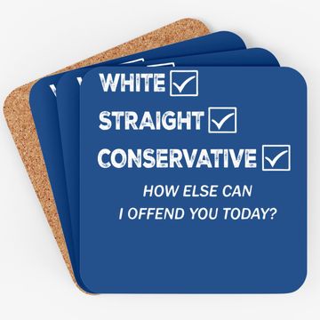 Discover Conservative Republican White Straight Coaster