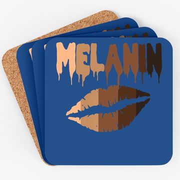Discover Melanin Shades Drippin Black Pride Afro Queen Gift Coaster