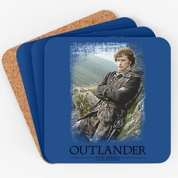 Discover Outlander Jamie With Series Logo Coaster