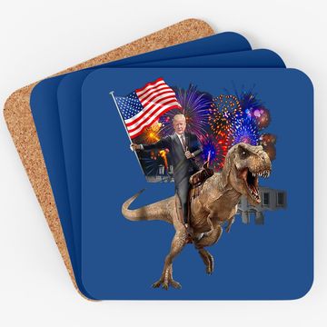 Discover Trump Riding A Dinosaur T-rex Suppor Coaster