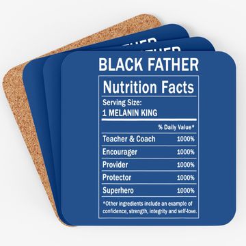 Discover Black Father Nutrition Fact  coaster