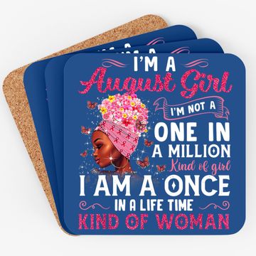 Discover August Birthday Afro Black Queen Leo Virgo Coaster