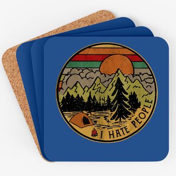 Discover I Hate People Vintage Coaster
