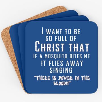 Discover Christ Christian Mosquito Joke Coaster