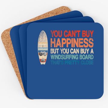 Discover Windsurfing Quote Retro Vintage Windsurfer Coaster