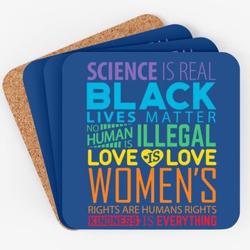 Discover Science Is Real Blm Rainbow Coaster
