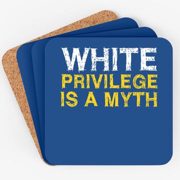 Discover Vintage Distressed Libertarian White Privilege Is A Myth Coaster