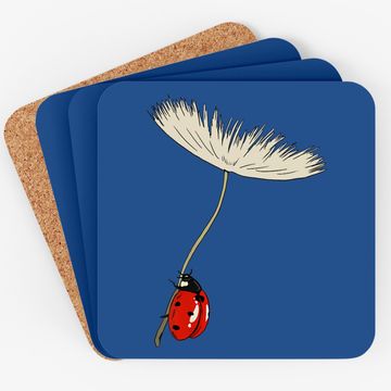 Discover Dandelion Seeds With Ladybug  coaster
