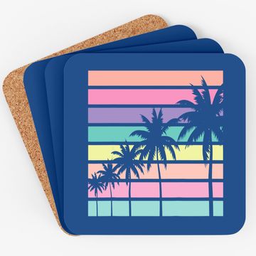 Discover Pastel Coaster Palm Tree Vacation Beach