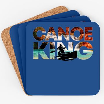Discover Canoe King Gift Kayak Whitewater River Trip Canoeists Coaster
