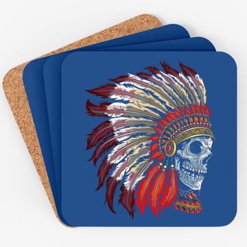 Discover Native American Indian Coaster Awesome Skull Indigenous American Coaster