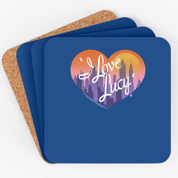 Discover I Love Lucy Coaster City Logo Black Coaster