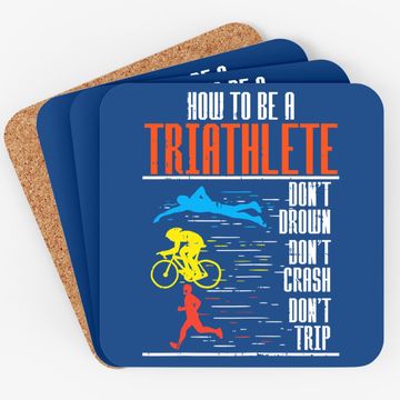 Discover Triathlon Swimming Cycling Running Triathletes Workout Coaster