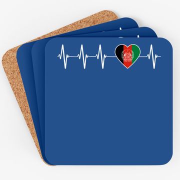 Discover Afghani Heartbeat I Love Afghanistan Heart Flag Coaster