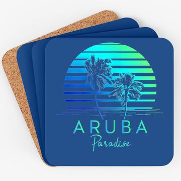 Discover Aruba Beach Tropical Vibes Vacation Souvenir Coaster