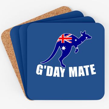 Discover Australia Flag Kangaroo Coaster