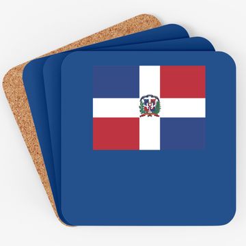 Discover Aifris Dominican Republic Flag Cotton Coaster